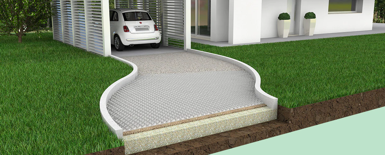 Plastična podloga za kretanje vozila preko šljunka - GEOGRAVEL