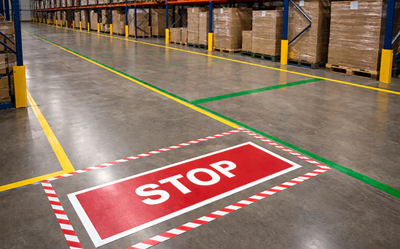 obelezavanje zona u magacinu sa trakama